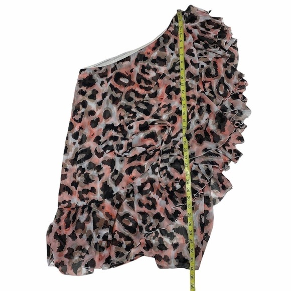 GRASS Collection Pink Leopard One-Shoulder Dress - Picture 6 of 10